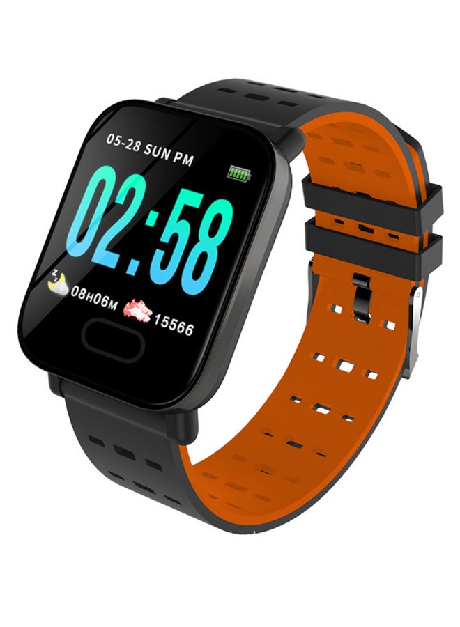 Multi Functional Call Reminder And Remote Photograph Intelligent Fitness Tracker Black/Orange