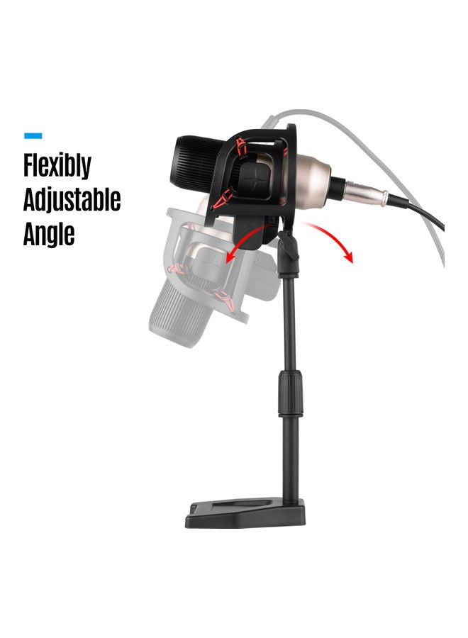 Professional Condenser Microphone With Shock Mount Gold