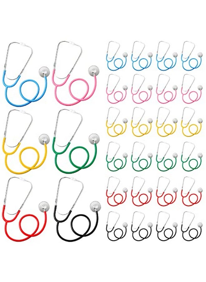 30 Pcs Kids Stethoscope Toy Bulk Nursing Real Working Stethoscope For Children Play Disposable Stethoscope Nurse Party Favors Role Play Cute Doctor Pretend Game Accessory