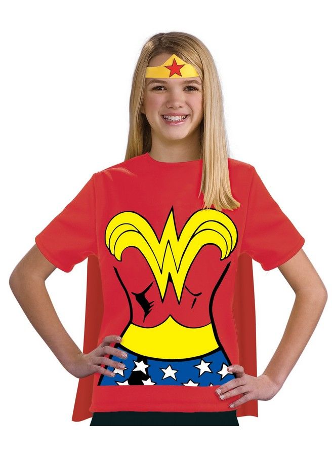 Womens Justice League Child Wonder Woman 100% Cotton Tshirt Costume One Color Medium Us