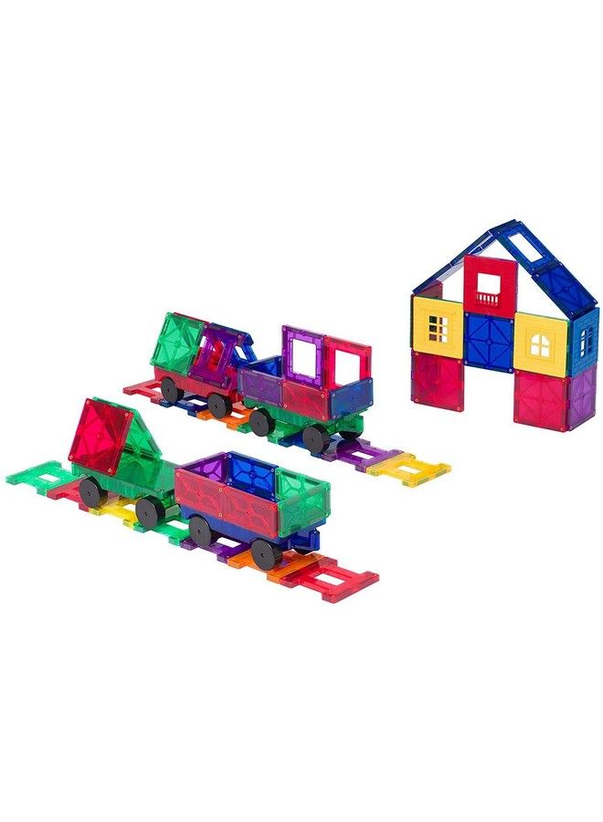Magnetic Tiles Train Set, 20 Piece Accessory Set Includes 4 Trains, Stronger Magnets, Building Blocks Addon, Stem Toys For Kids.