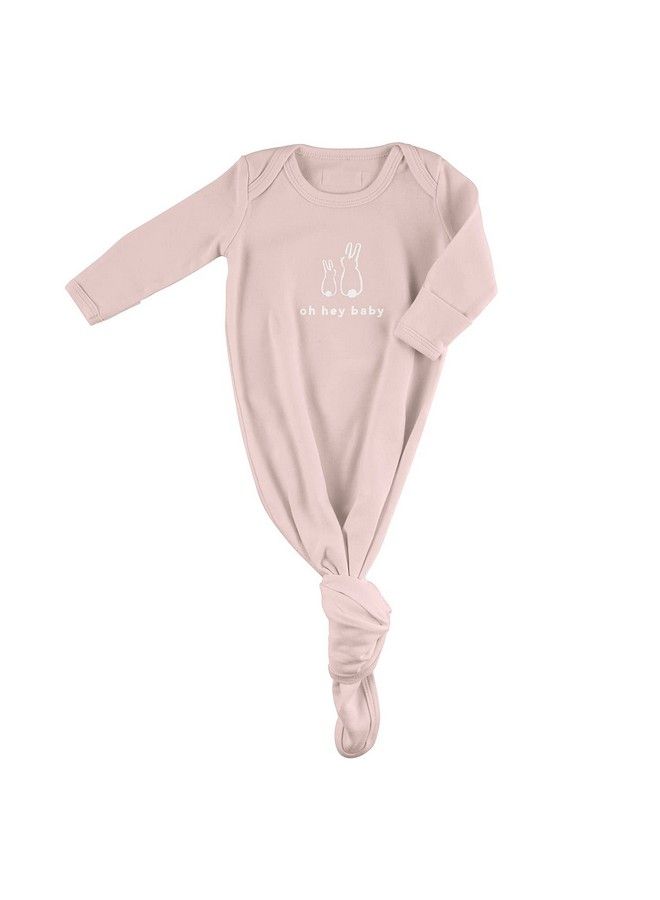 Face To Face Collection Newborn Knotted Gown Pink Bunnies Oh Hey Baby Fits 06 Months