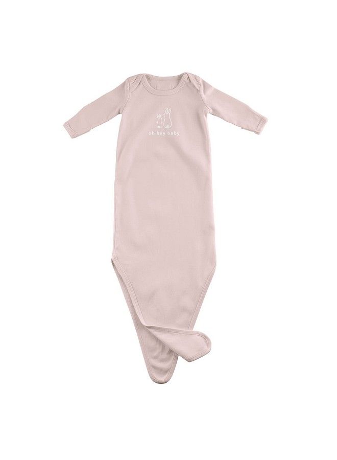 Face To Face Collection Newborn Knotted Gown Pink Bunnies Oh Hey Baby Fits 06 Months