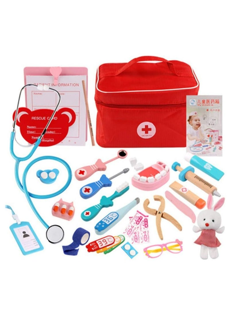 Doctor Toy Kit, Medical Toy Doctor Role Play Kit with Stethoscope Kids Dentist Medical Play Set Medical Kit Dr Pretend & Play Medical Equipment for Kids Role Play Educational Toy