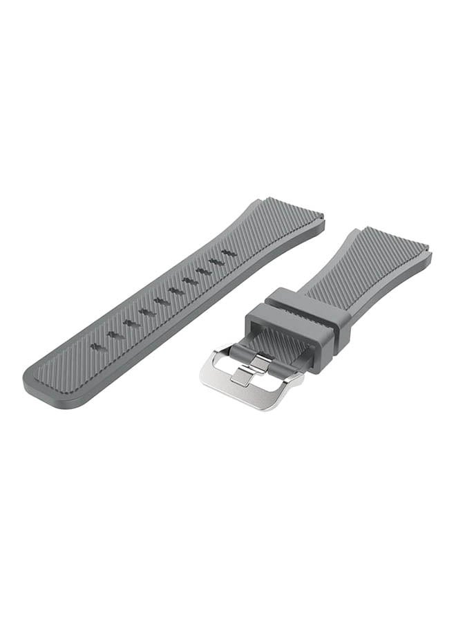 Silicone Replacement Watch Band For Samsung Gear Frontier/Classic 46mm Grey