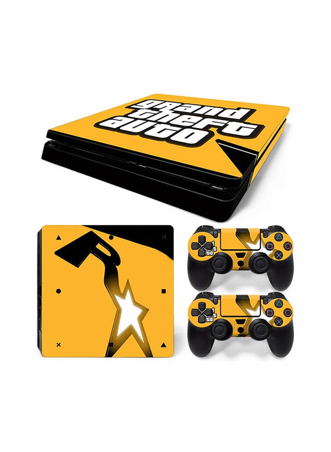 Console And Controller Sticker Set For PlayStation 4 Slim Grand Theft Auto