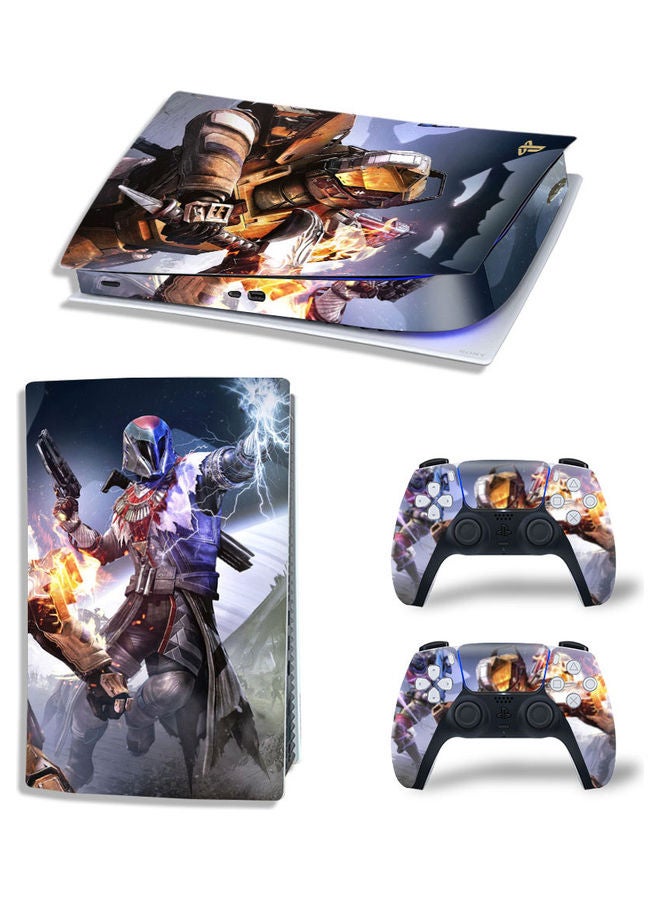 Printed Gaming Console and Controller Sticker Set For PS5 Disc Version