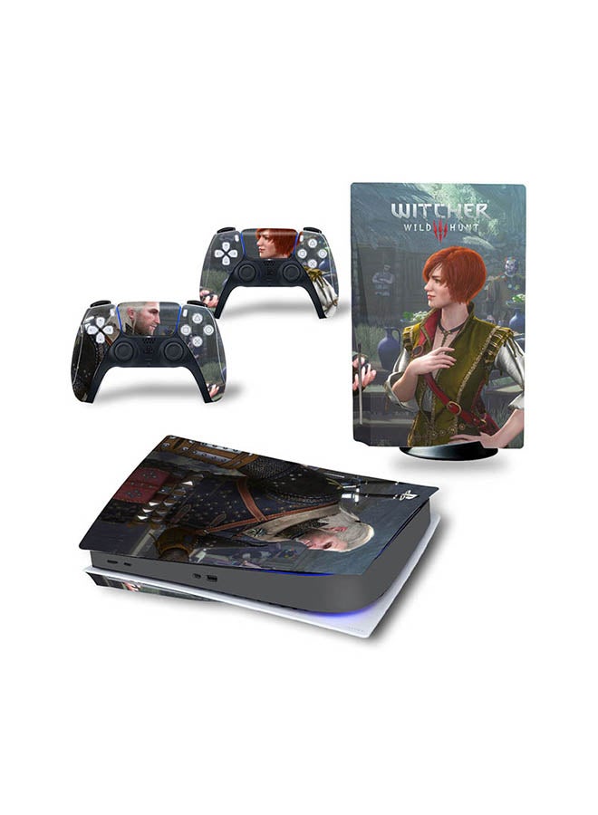 Console And Controller Sticker Set For PlayStation 5 Disc Version Witcher