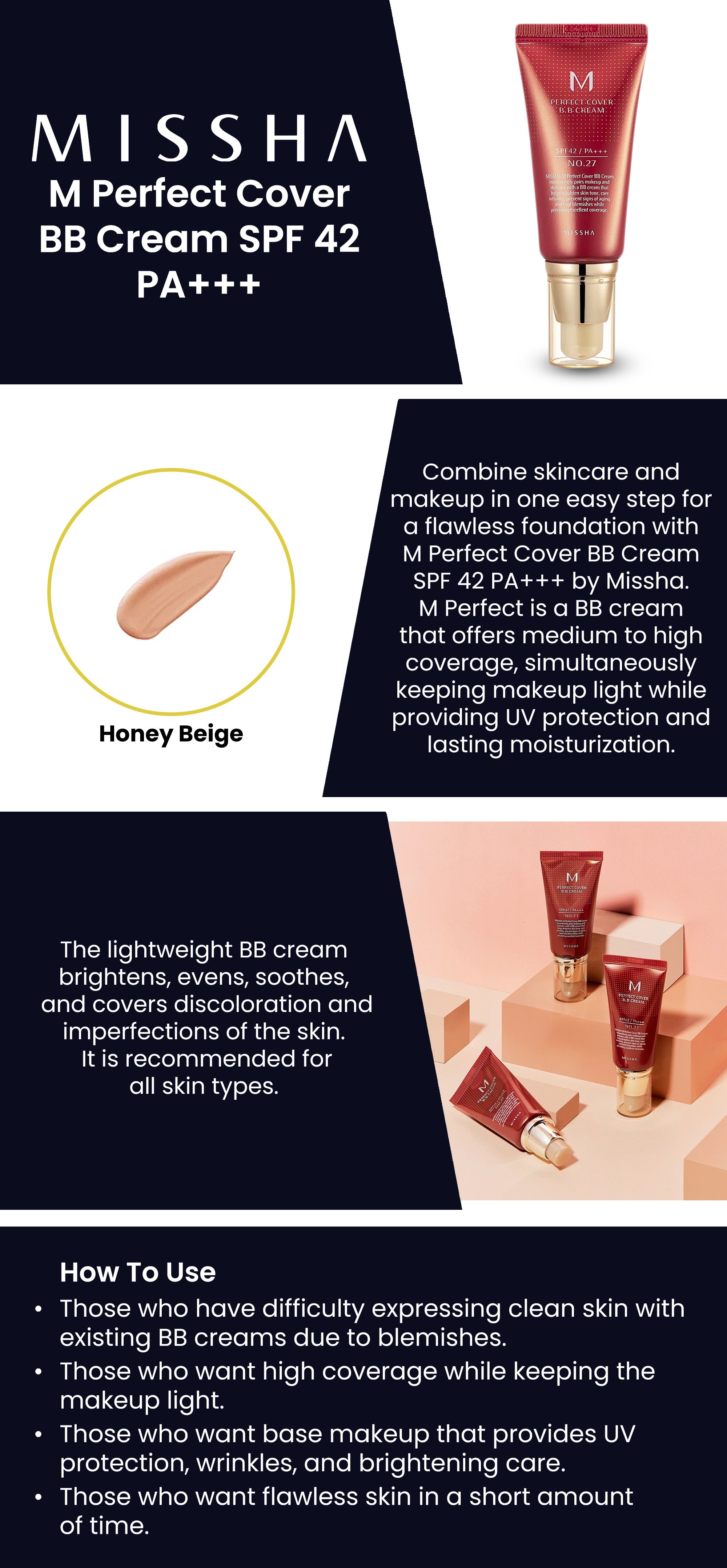 M Perfect Cover Bb Cream Spf 42 beige