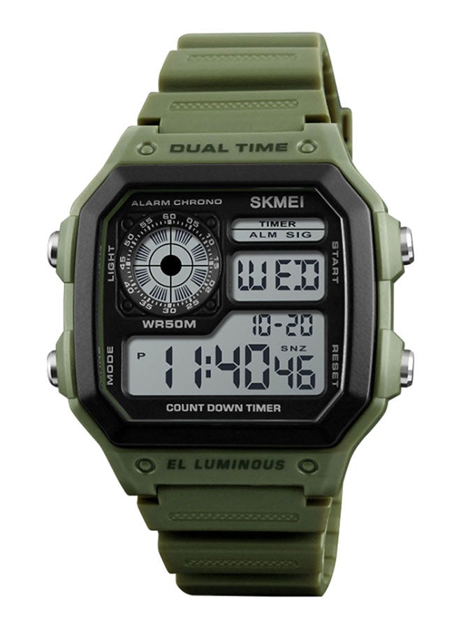 boys Outdoor Sports Waterproof PU Leather Digital Watch 1299