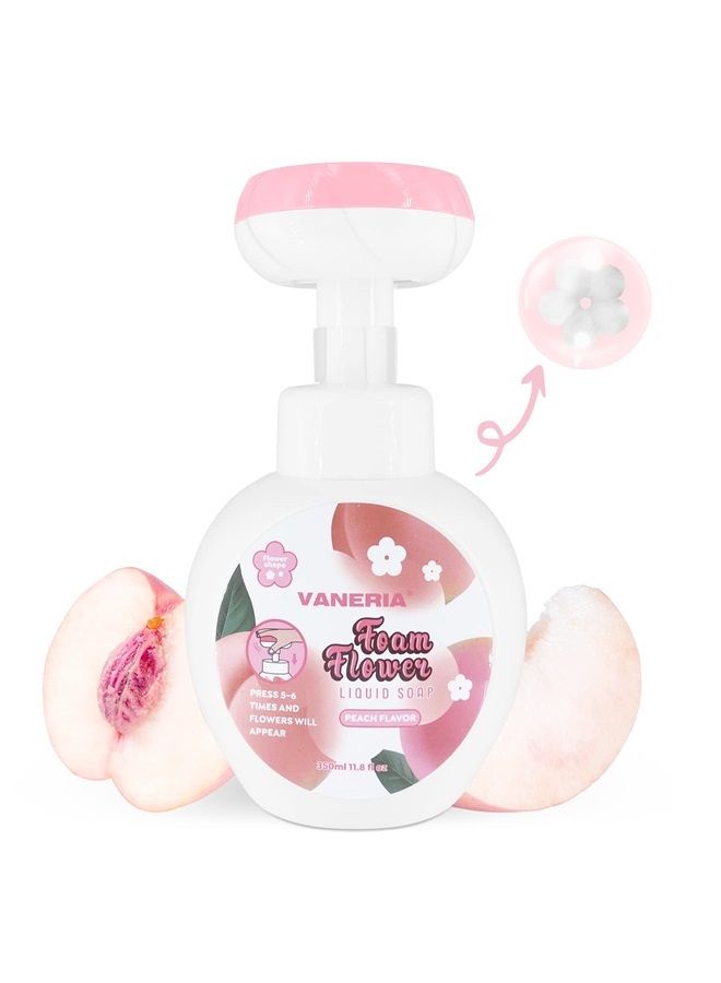 Flower Foaming Hand Soap for Kids Nourishing Hand Wash, Flower Bubble Hand Cleaning for Babies, Kids and Adults with Sensitive Skin 350ml/11.8 Fl Oz