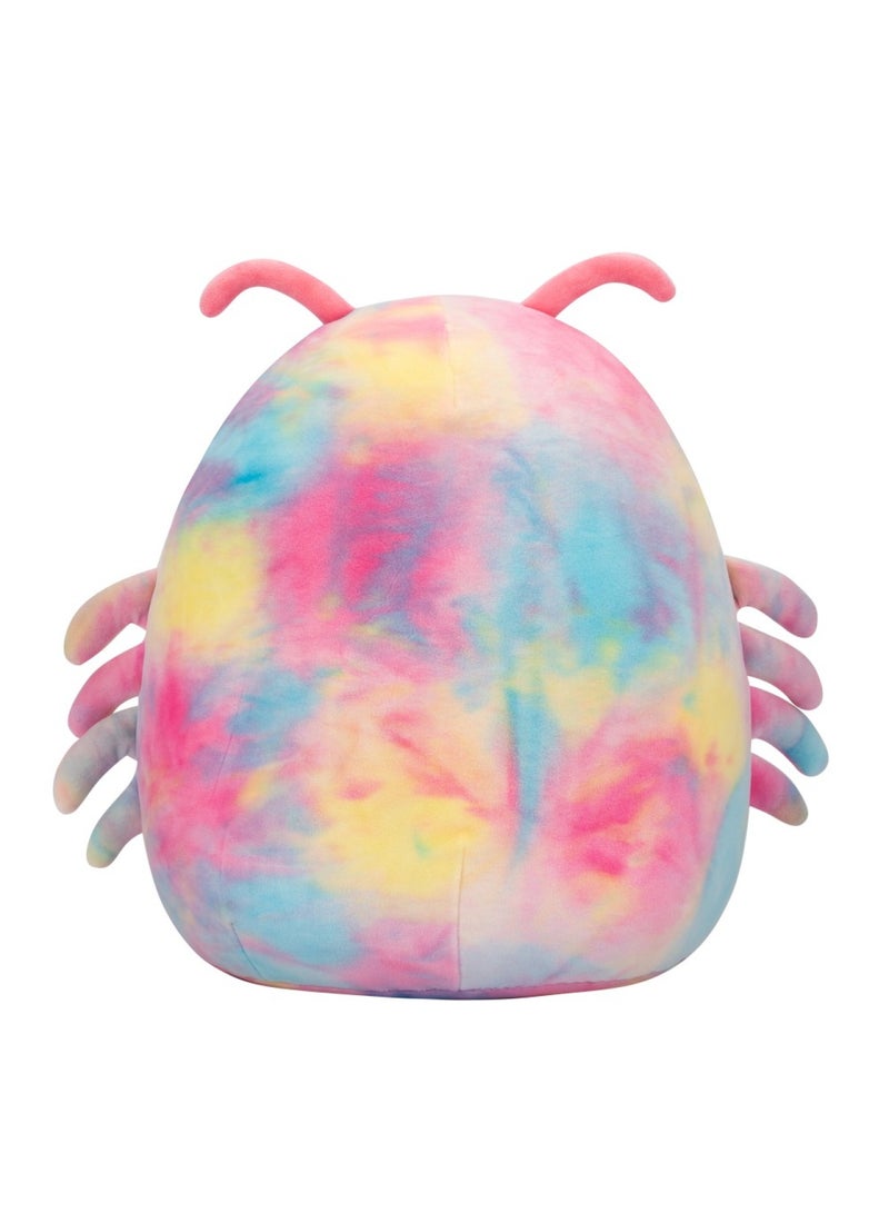 12 inch Candis Rainbow Tie-Dye Shrimp , Officially Licensed Kellytoy Plush Toy, Colorful Soft Toy, Gift for Kids, Girls & Boys Washable Squishy Stuff Toy Multicolor All Age
