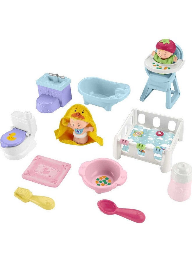 Little People Babies Love & Care Toy Set Figure And Accessories Set For Toddlers And Preschool Kids Ages 1 5 Years