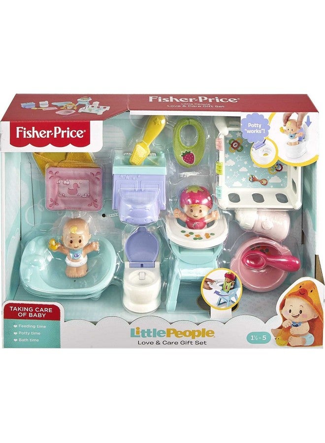 Little People Babies Love & Care Toy Set Figure And Accessories Set For Toddlers And Preschool Kids Ages 1 5 Years