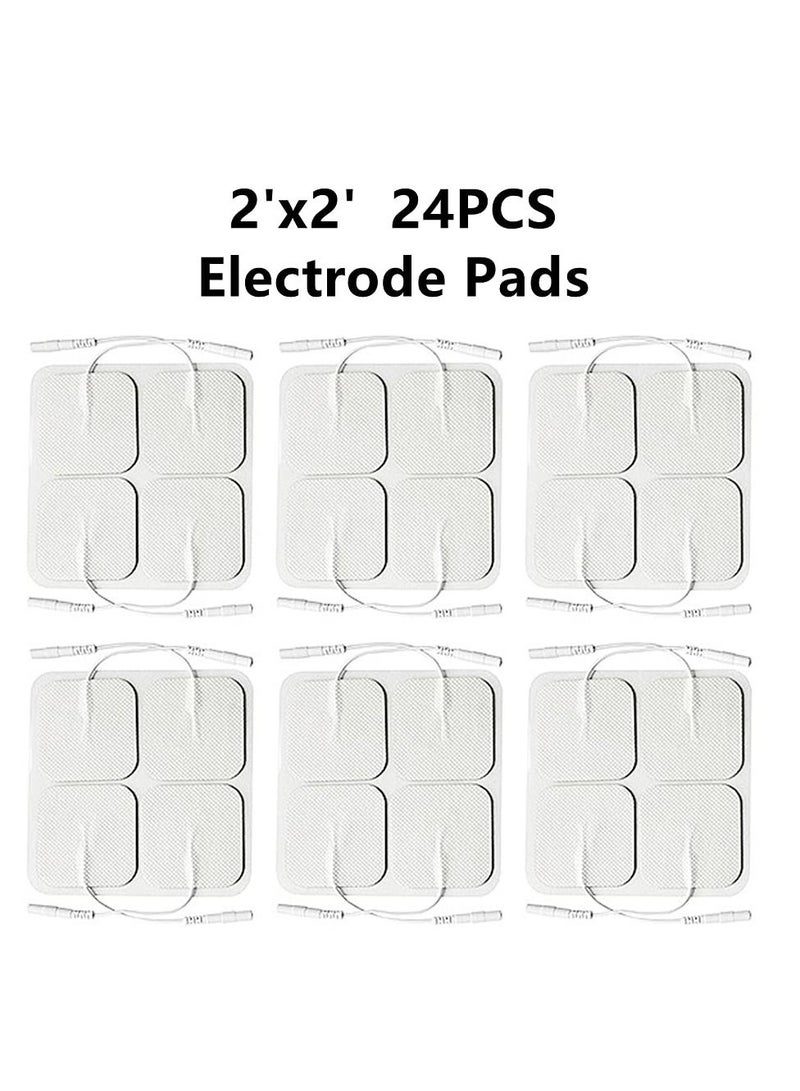 24PCS TENS Unit Replacement Pads Reusable Tens Pads Replacement Electrode Patches