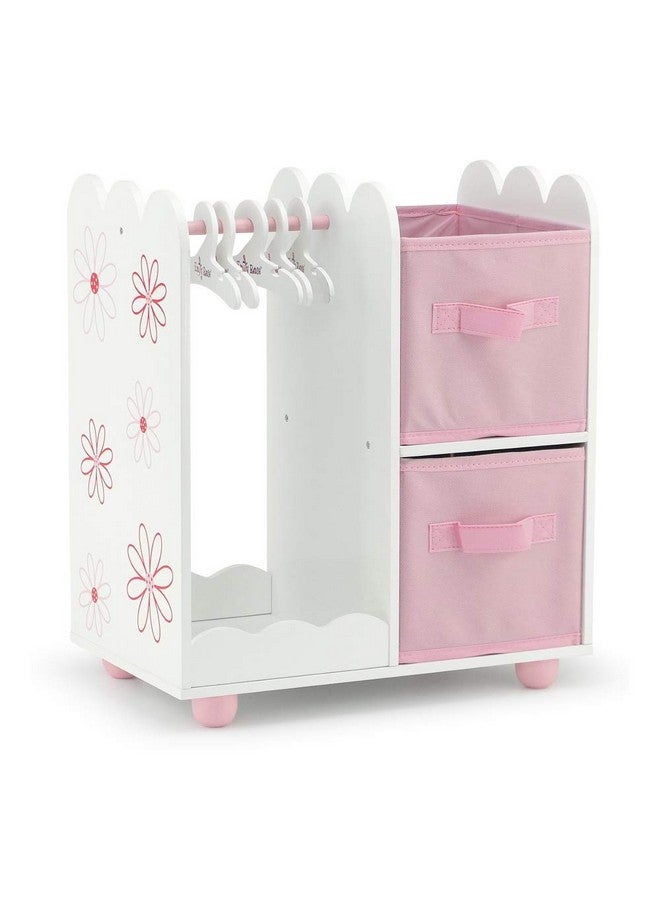 Doll Furniture 18 Inch Doll Clothes Open Closet Accessory Wooden Doll Accessories Furniture Toy Playsets With 5 Free Wooden 18
