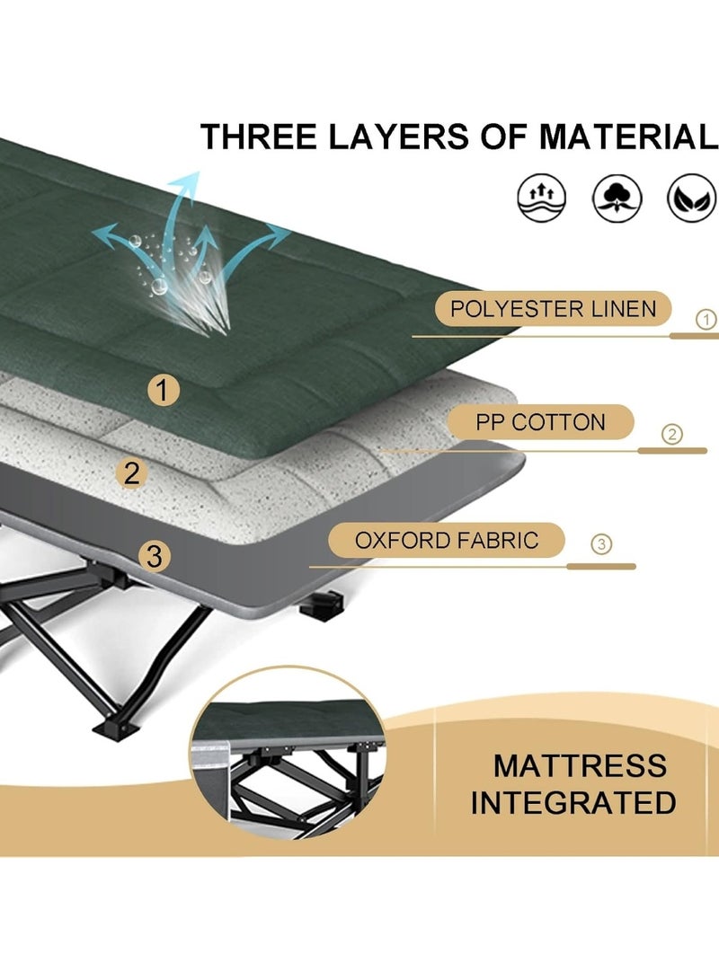 Ultimate Comfort Camping Cot for Adults with Included Pad and Pillow