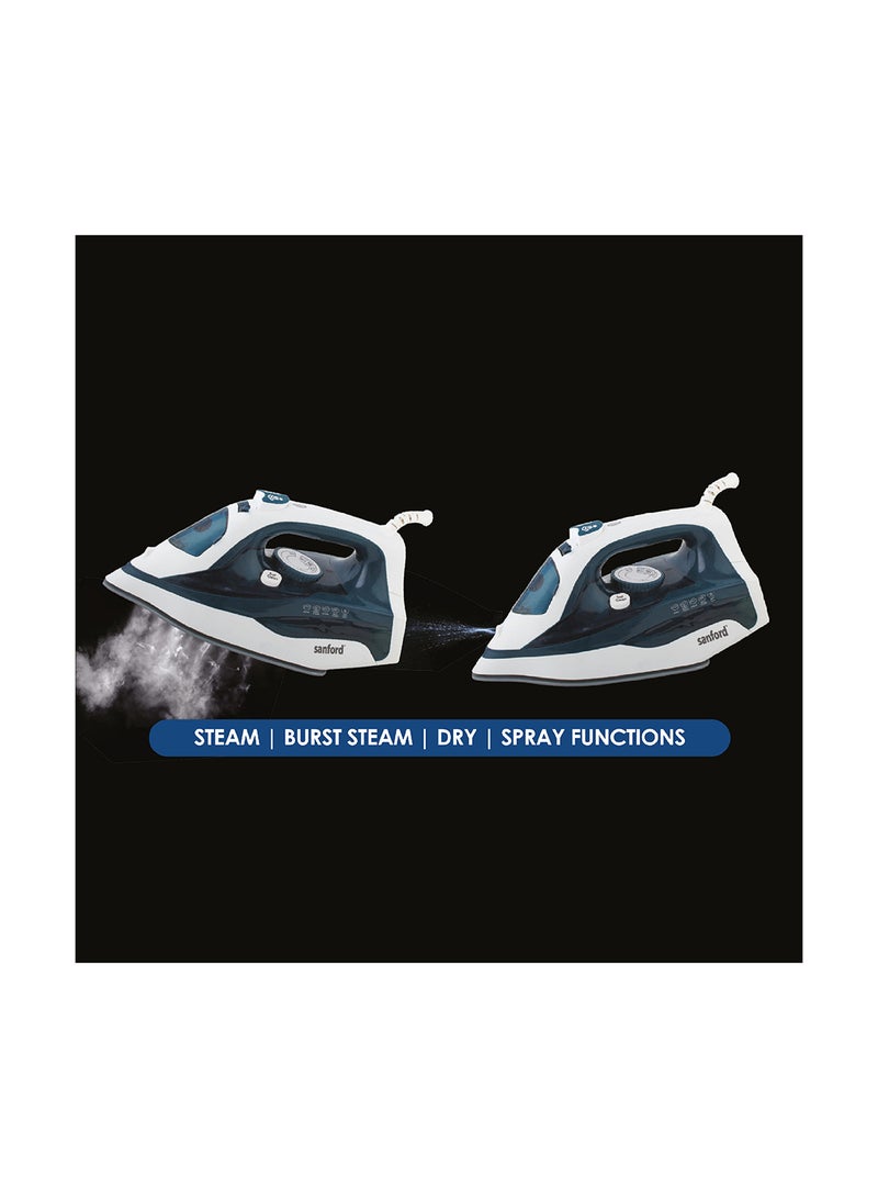 Powerful Ceramic Steam Iron 350ml with Non-Stick Coating Ceramic Sole Plate, Self Cleaning Function, Anti Drip Technology and Adjustable Thermostat Control 350 ml 3500 W SF64CSI BS Black
