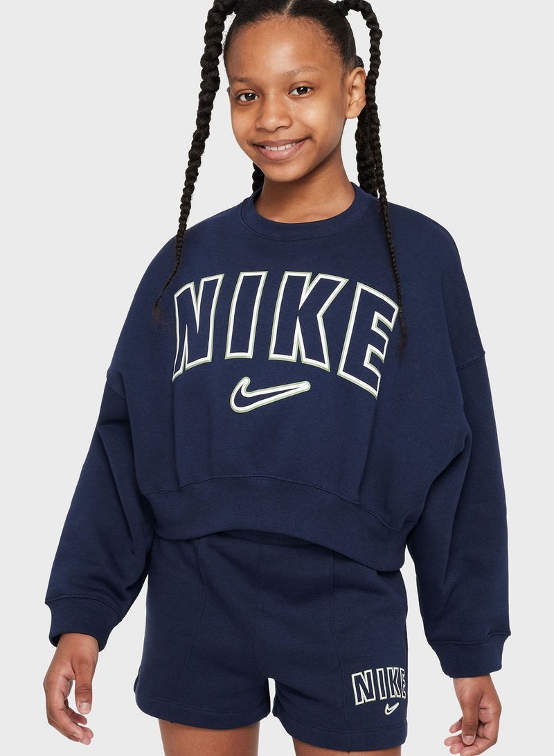 Kids Trend Printed Fleece Sweatshirt