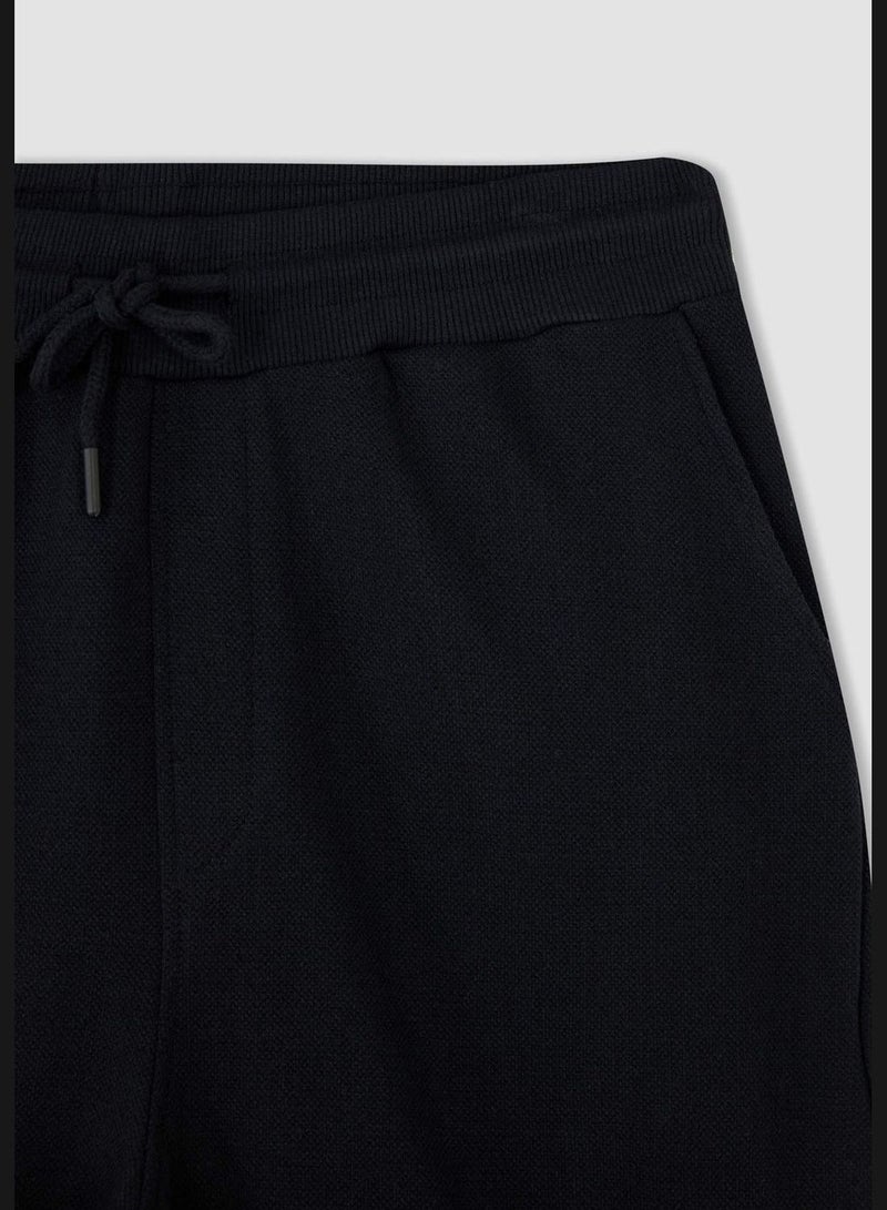 Rib Hem Slim Fit Trousers