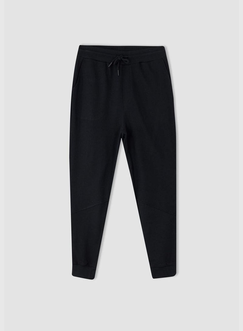 Rib Hem Slim Fit Trousers