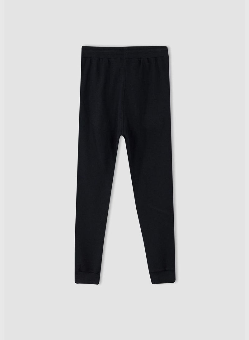 Rib Hem Slim Fit Trousers