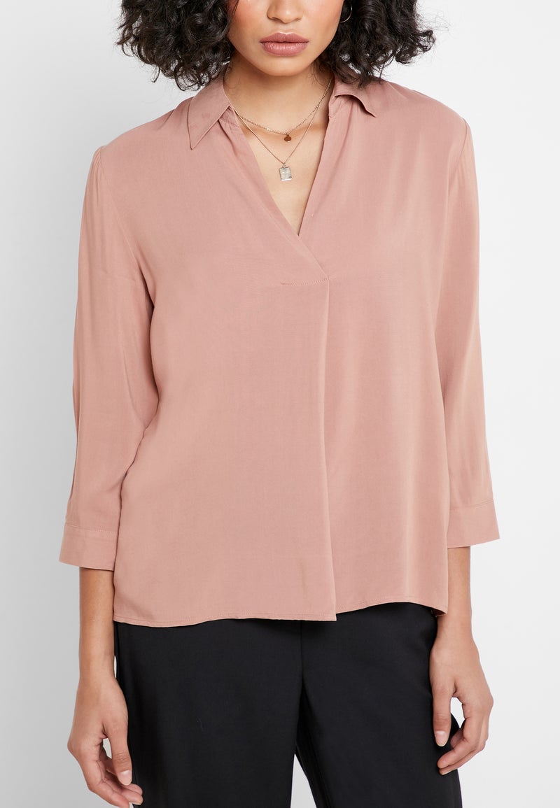 V-Neck Shirt Brown