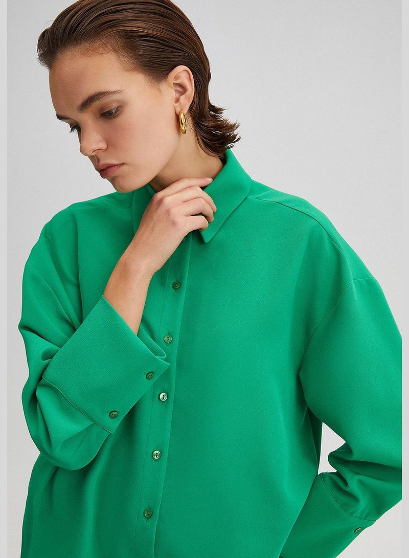 BOYFRIEND CREPE SHIRT