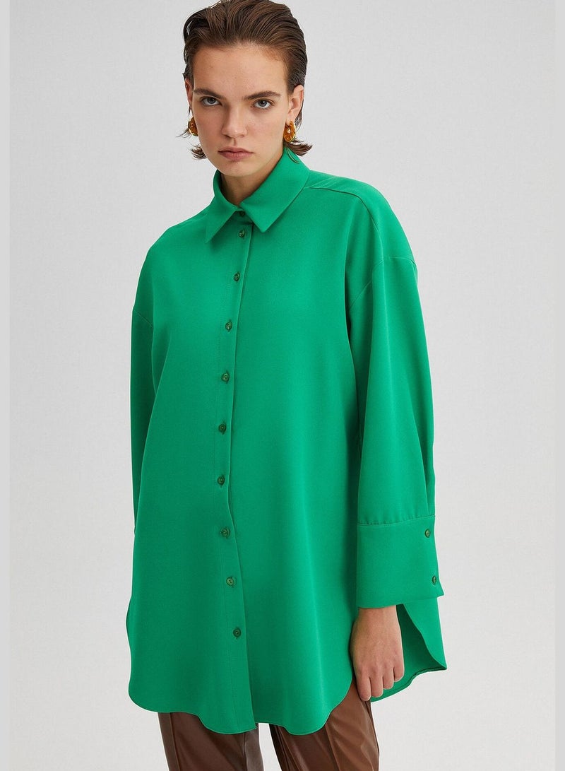 BOYFRIEND CREPE SHIRT