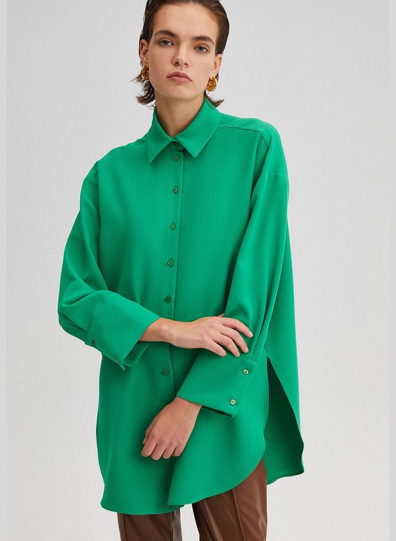 BOYFRIEND CREPE SHIRT