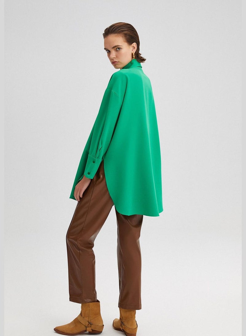 BOYFRIEND CREPE SHIRT