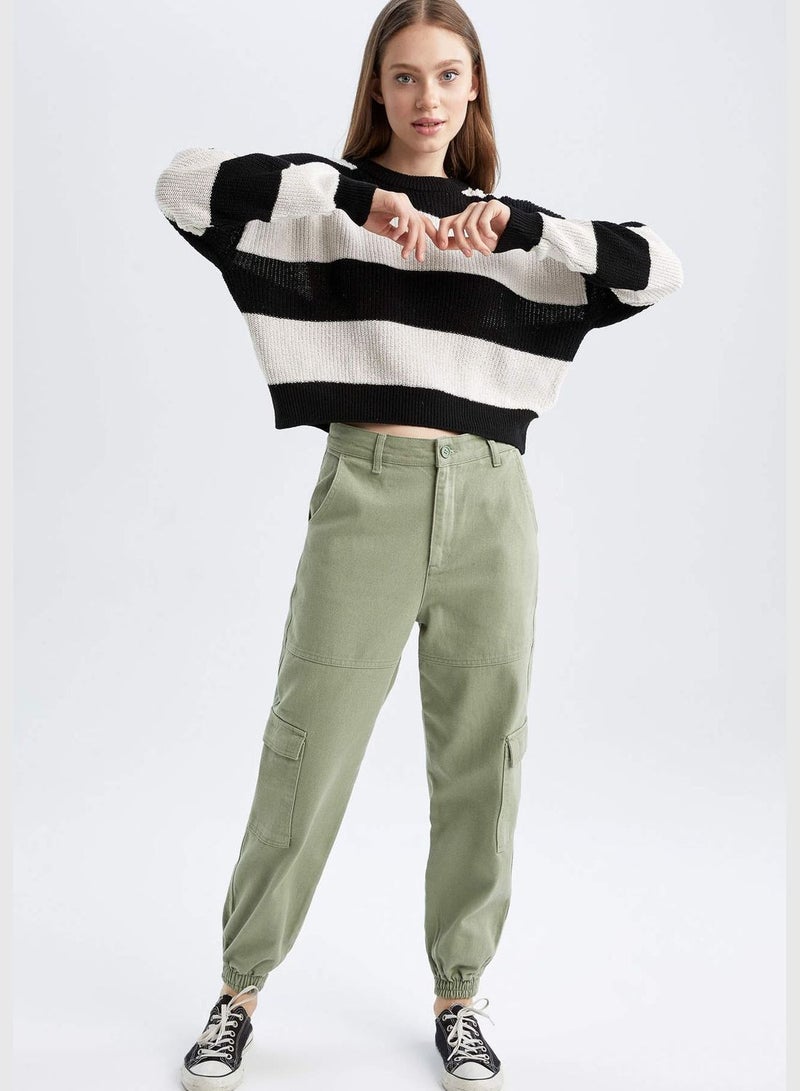 Woman Jogger Woven Bottom Trousers