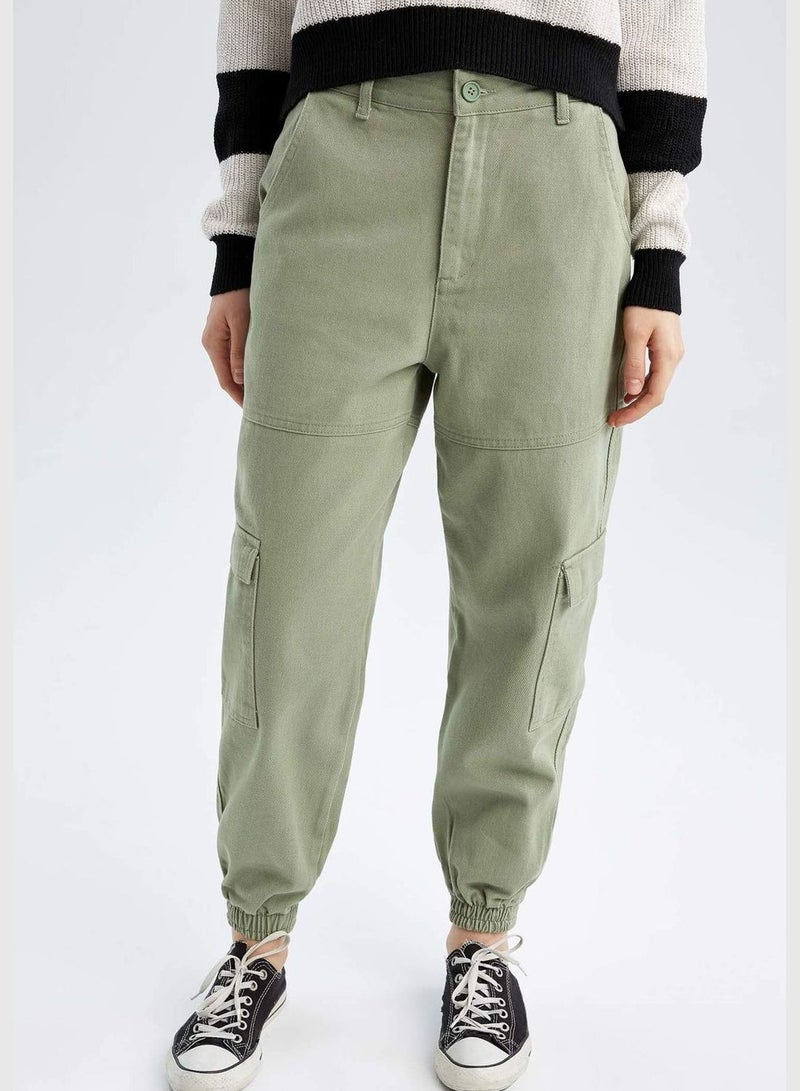 Woman Jogger Woven Bottom Trousers