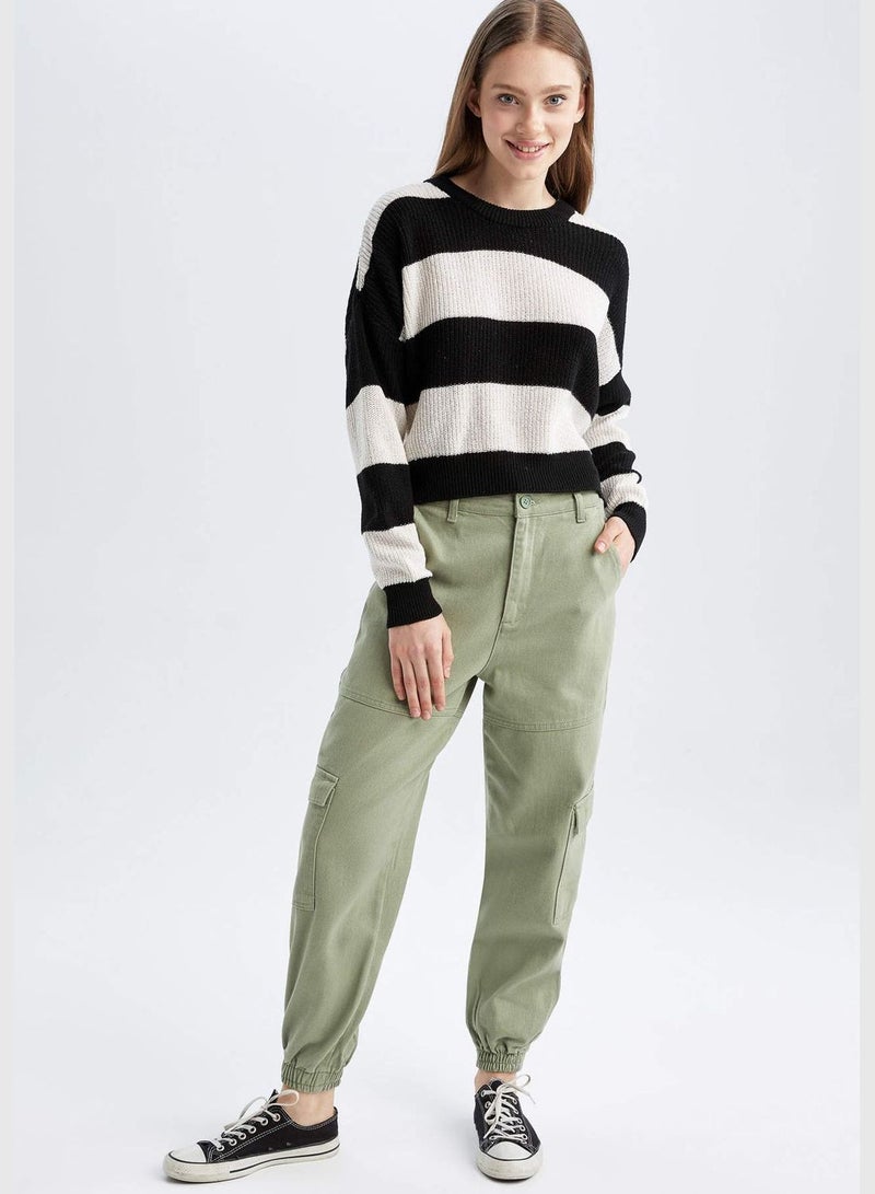 Woman Jogger Woven Bottom Trousers
