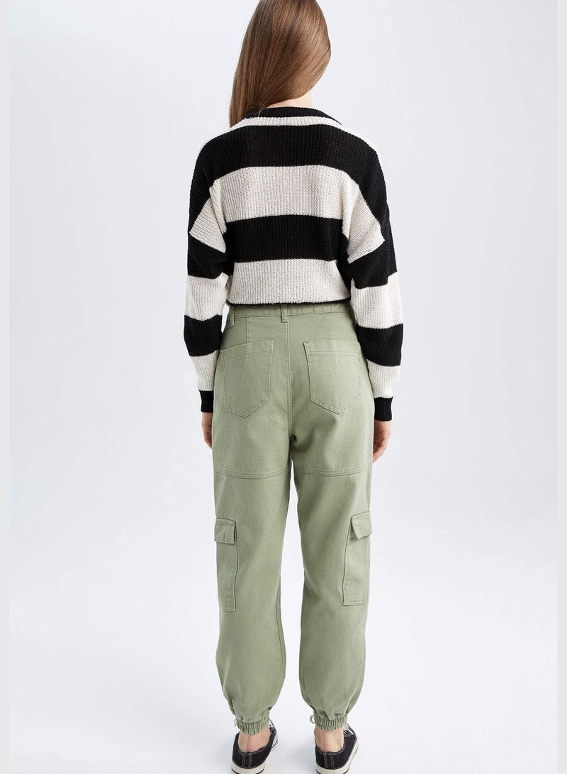 Woman Jogger Woven Bottom Trousers