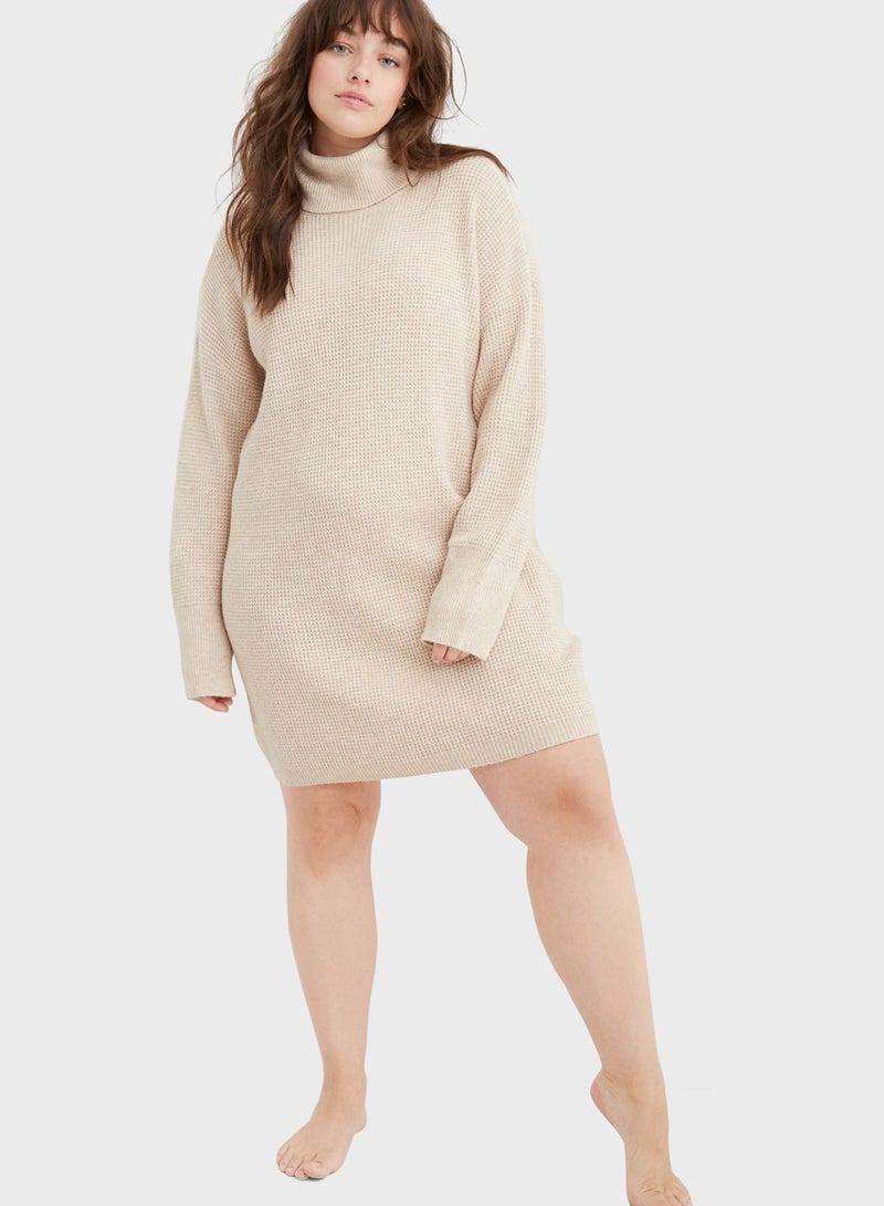 High Neck Knitted Sweater