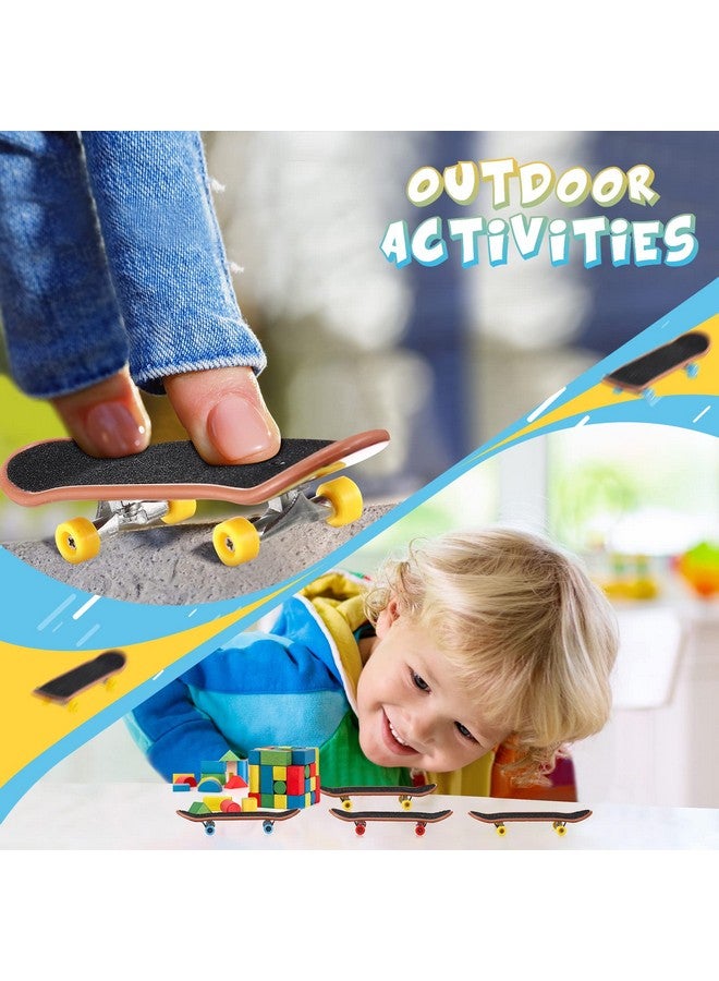 10 Pack Diy Fingerboard Kit With Box Mini Fingerboards Skateboards For Fingers Finger Board Making Kit Finger Skateboard Kit With Mini Wrench Screwdriver Brackets Screws And Fingerboard Wheels