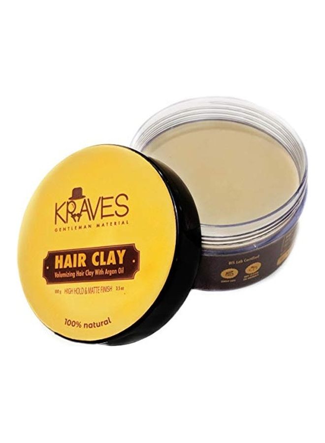 100% Natural Hair Clay Hair Wax For Men Beige 100grams
