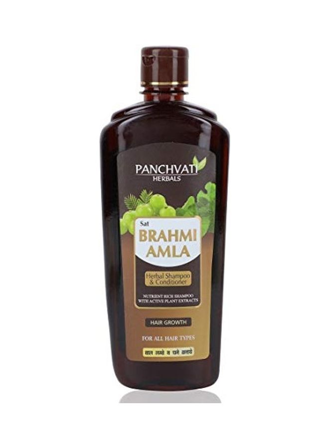 2-Piece Hair Oil with Brahmi Amla Shampoo Combo Pack Multicolour 450 + 100ml