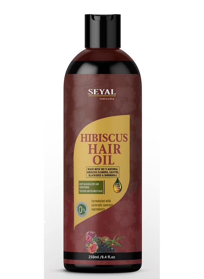 Hibiscus Hair Oil ; For Hair Growth And Hair Fall Control ; With Hibiscus Flowers Castor Oil Blackseed Oil ; (250Ml)