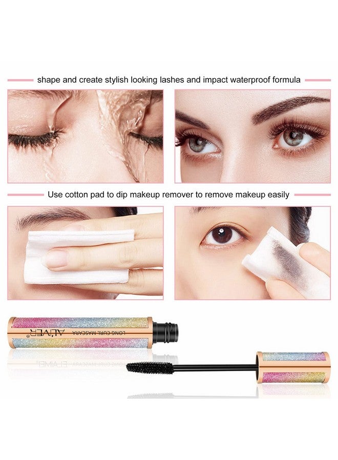 4D Silk Fiber Lash Mascara Waterproof Tubing Mascara Black Luxuriously Longer Voluminous Eyelashesnatural Lengthening Smudge Proof Mascarahypoallergenicno Clumpingeasy To Apply & All Day Full