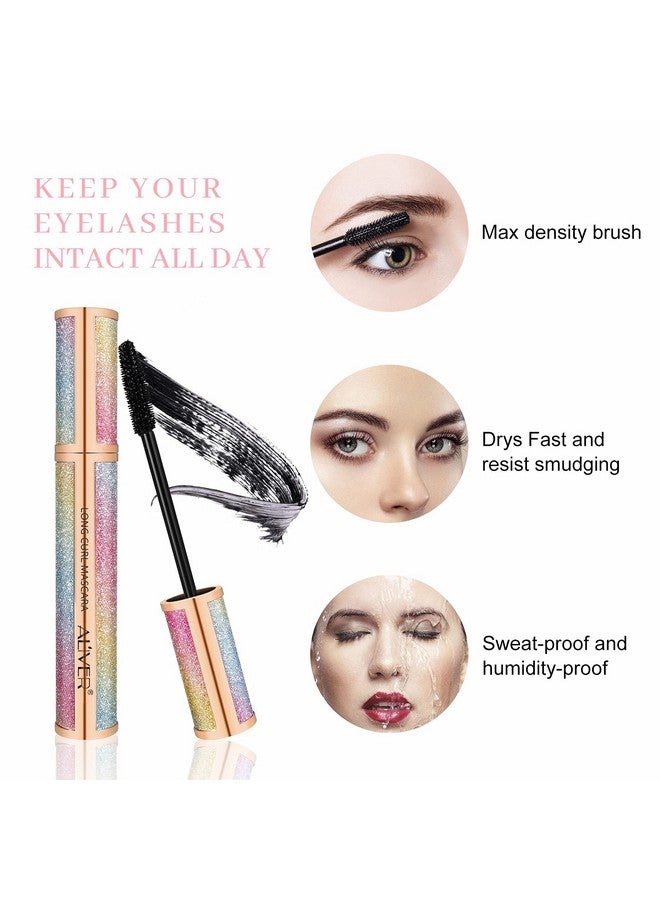 4D Silk Fiber Lash Mascara Waterproof Tubing Mascara Black Luxuriously Longer Voluminous Eyelashesnatural Lengthening Smudge Proof Mascarahypoallergenicno Clumpingeasy To Apply & All Day Full