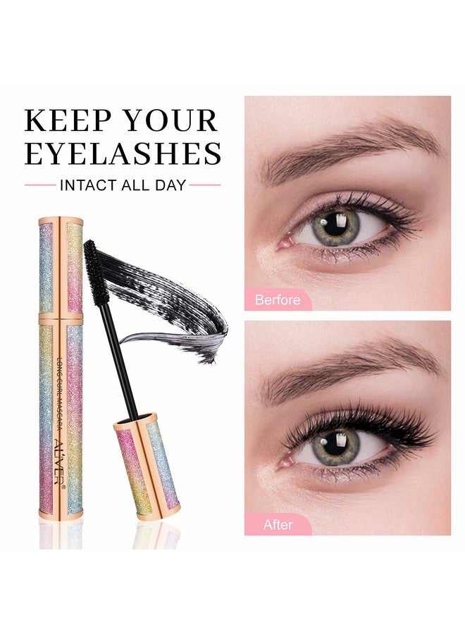 4D Silk Fiber Lash Mascara Waterproof Tubing Mascara Black Luxuriously Longer Voluminous Eyelashesnatural Lengthening Smudge Proof Mascarahypoallergenicno Clumpingeasy To Apply & All Day Full