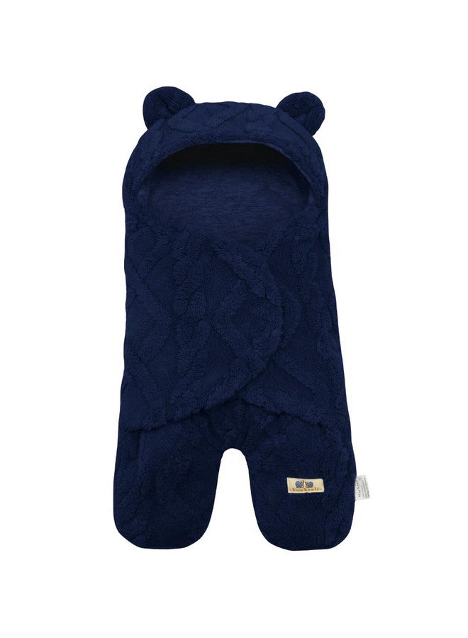 Comfortable Swaddling Blanketbreathable And Soft Newborn Receiving Blanket (Navy)