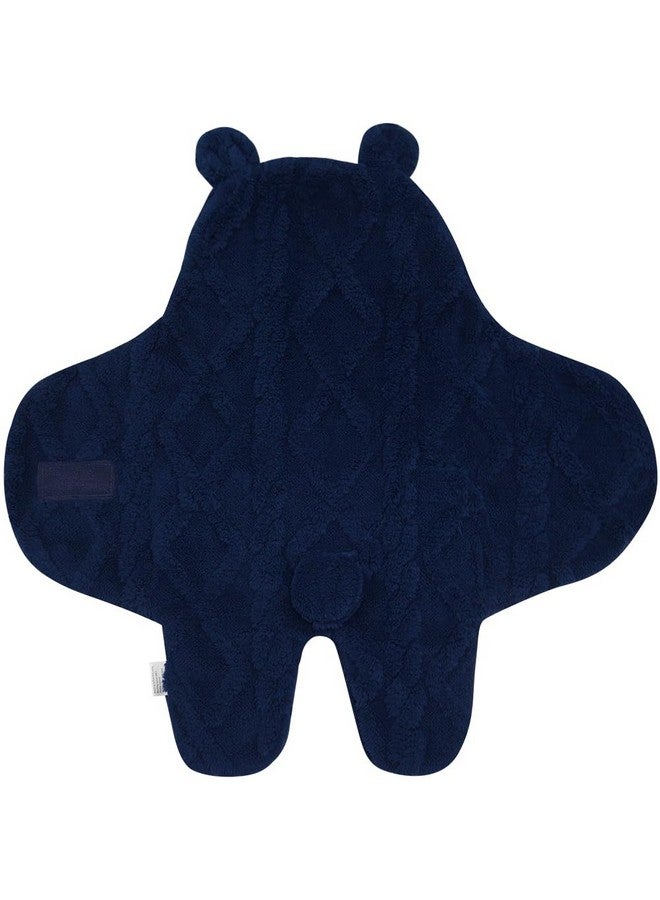 Comfortable Swaddling Blanketbreathable And Soft Newborn Receiving Blanket (Navy)
