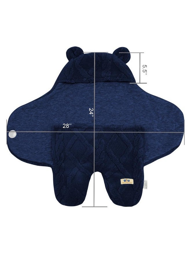 Comfortable Swaddling Blanketbreathable And Soft Newborn Receiving Blanket (Navy)