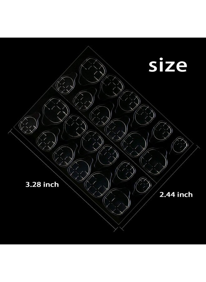 288Pcs (12 Sheets) Adhesive Tabs Waterproof Breathable Glue Tabs Doublesided Nail Jelly Sticker Super Sticky Fake Nail Glue Stickers Transparent Flexible For Manicure