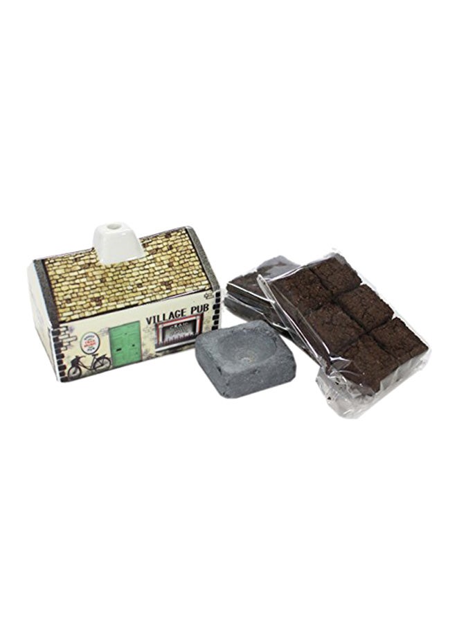 Irish Pub Turf Peat Incense Burner Set