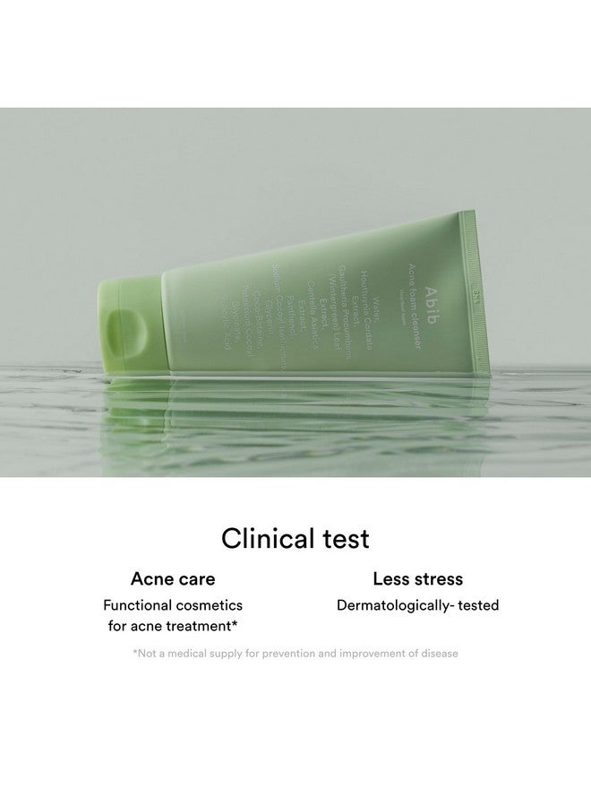 Bib Acne Foam Cleanser Heartleaf Foam 5.07 Fl Oz / 150 Ml I Hydrating Mild Acidic Daily Facial Cleanser Panthenol B5 Soothing For Irritated Skin And Acne Pimple Care