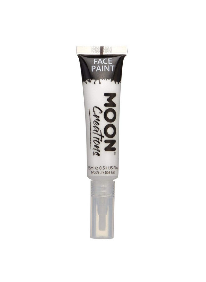 Face & Body Paint With Brush Applicator By Moon Creations 0.50Fl Oz White